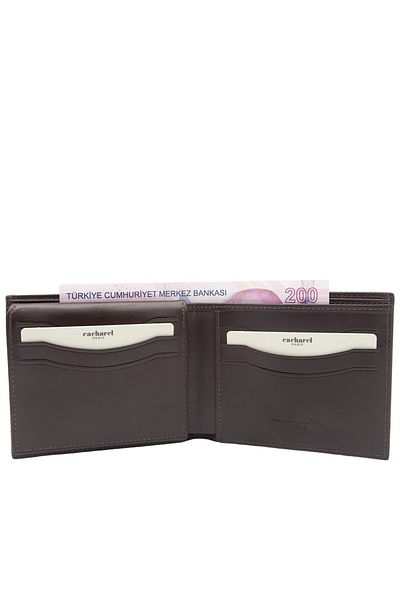 Cacharel Men's Wallet - Brown, B. CrocoAnalinLeather, 2363b8k