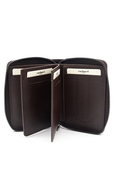 Cacharel Kahve Wint Unisex Deri Cüzdan 24375W18