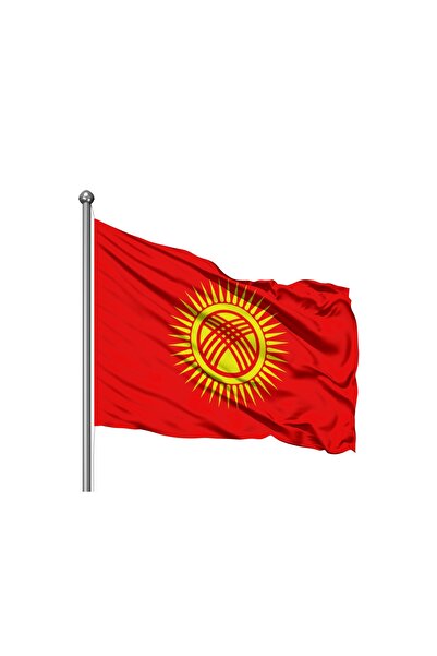 Asyabayrak YENİ Kırgızistan Gönder Bayrağı 100X150 CM