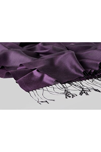 KROREN Ipeksı Şal - Siyah-mürdüm