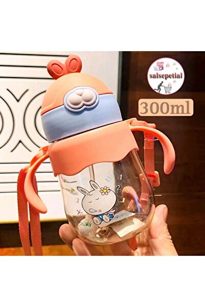 Salsepetial 300ml Figürlü Pipeti Suluk Bebek Matara Askılı Sevimli Su Şişesi ...