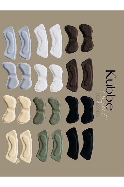 kubbe Green Oval Heeled Shoes - Anti-Knock, Adhesive Sponge and Heel Cushion Pad