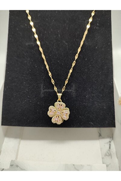 Aura Aksesuar Yonca Tasarım Çelik Dönen Stres Kolye