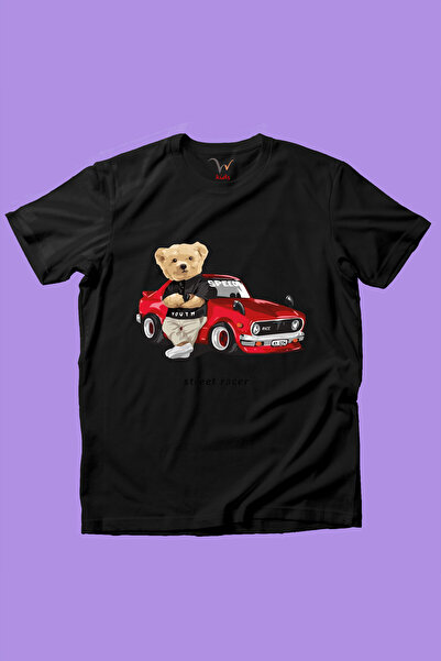 WİDİ Χαριτωμένο αρκουδάκι με στάμπα αυτοκινήτου Αρκουδάκι για κορίτσια Παιδιά...