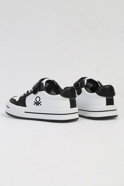 Benetton ® IMPORTED White Black Children's Sports Shoes BNI-10029