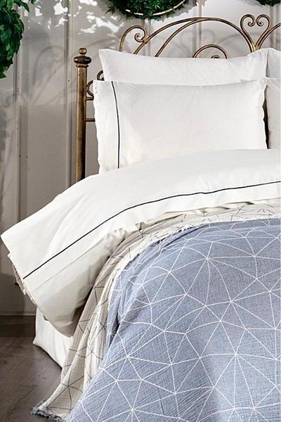 Çeyiz Diyarı Διπλό Σετ Meltem Pike - Indigo