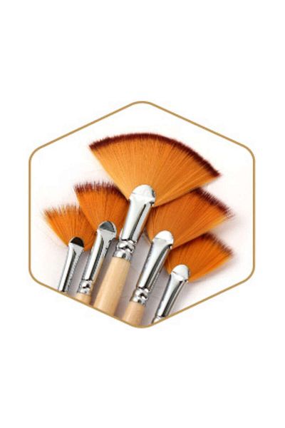 Keep Smiling Set de 5 perii sintetice pentru evantai - 8150