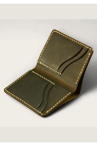 Safir Leather Σκούρο καφέ Crazy Leather Πορτοφόλι