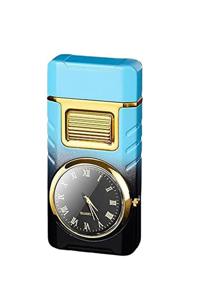 Genel Markalar Kişiye Özel İsim Baskılı Metal Rüzgar Geçirmez Saatli Gazlı Tasarım Çakmak