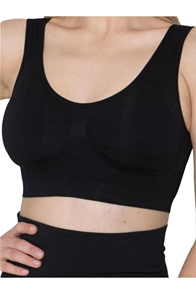 EMBA KORSE Sports Bra - Thick Strap, Padded, Breast Lift Corset, Gathering Bustier Half Tank Top