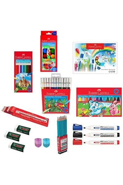 Faber Castell مجموعة ألوان القرطاسية لطلاب المدارس من فابر كاستل -040