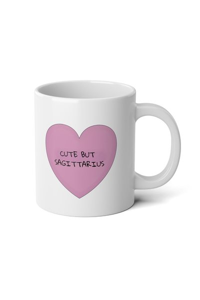 IVART Cute But Sagittarius Baskılı Premium Beyaz Porselen Kupa Bardak - Yay B...