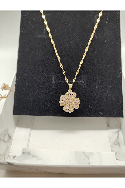 Aura Aksesuar Yonca Tasarım Çelik Dönen Stres Kolye