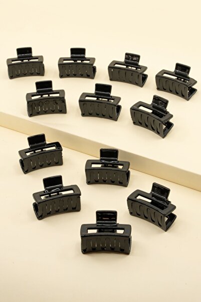 H&E LUXURY DESIGN طقم إبزيم نسائي أسود مكون من 10 قطع - مقاس متوسط