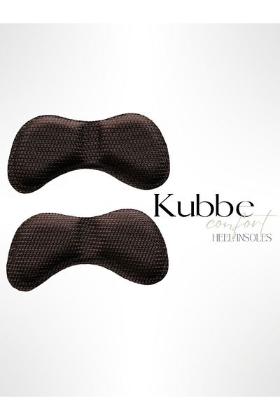 kubbe Brown Anti-Knock Adhesive Heel Sponge - Pad
