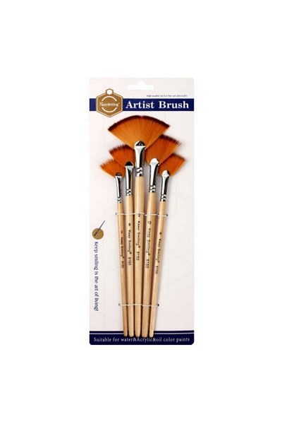 Keep Smiling Set de 5 perii sintetice pentru evantai - 8150