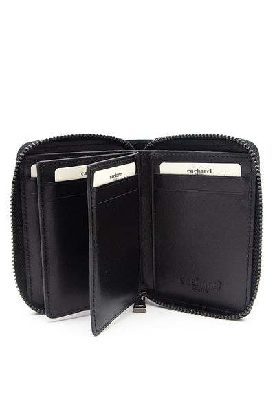 Cacharel Unisex Black Gladiator Leather Wallet - 24375g65