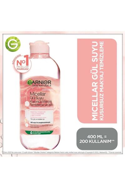 Garnier Micellar Gül Suyu Kusursuz Makyaj Temizleme Suyu 400 ml