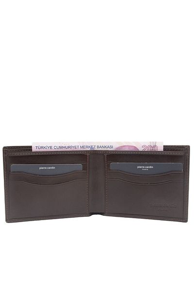 Pierre Cardin Men's Leather Wallet - Brown Analin, Model 2368D06