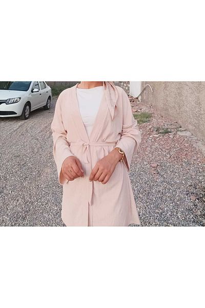 CLB COLLECTION Belted Blazer and Kimono Set
