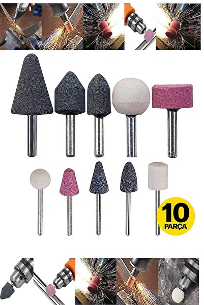 PROXTECH Hobi GravürDremel Taşlama Ucu Mini Metal Ahşap Oyma Seti Parlatma Çapak Alma 10 Parça Matkap Uyumlu