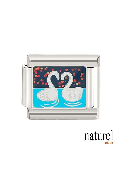 Naturel Tılsım Italian Stainless Steel 9mm Love Series Charm