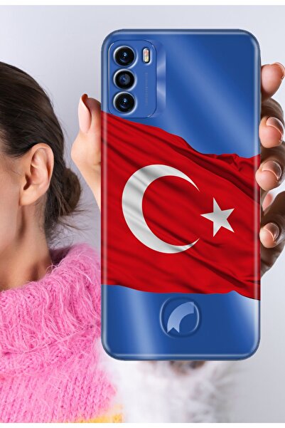 Reeder S19 Max Pro S Kılıf S19 Max Pro S Şeffaf Silikon Baskılı Al Bayrak