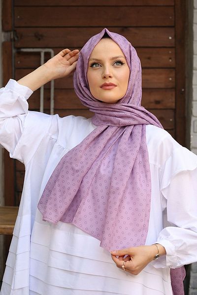 Stella شال قطني مطبوع عليه فقاعات بودرة داكنة