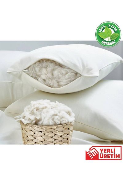 Sinada 1 Wool BabY Pillow - 100% Organic Wool, 82 Strands and 100 Cotton, 35x45cm
