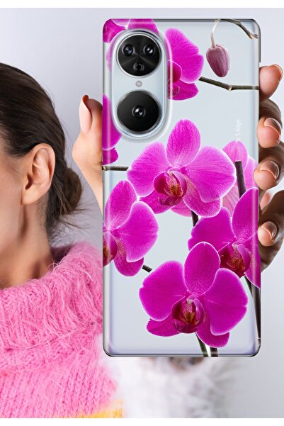 Reeder S19 Max Pro S Edge Kılıf Şeffaf Silikon Kapak Mor Orkide