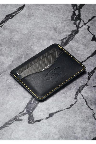 Safir Leather Milano Special Μαύρη Μίνιμαλ Κάρτα