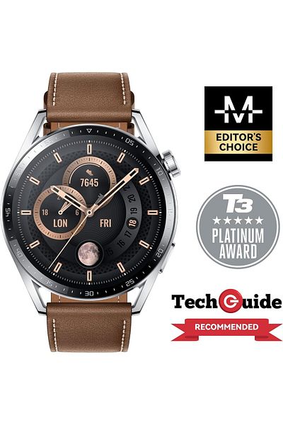 Huawei Watch Gt 3 46 Mm Smartwatch, Durable Battery Life, All-Day Spo2 Monitoring,Bluetooth Calling, Brown