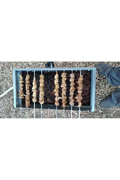 OEM Bbq Motorlu 10lu Şiş Çevirme - Mangal Üstü 10 Şiş’li Pilli Motorlu Otomatik
