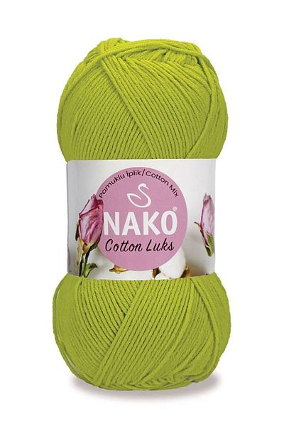 NAKO Βαμβακερό νήμα πλεξίματος χειρός 100 gr Αριθμός χρώματος: 97566 NEON GREEN
