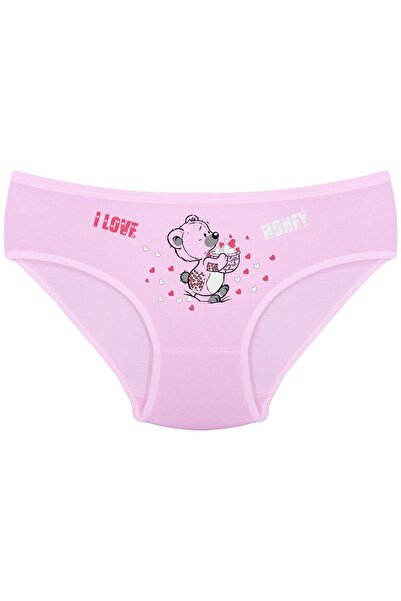 Onurel 5'li Asorti Renk Baskılı Kız Çocuk Külot