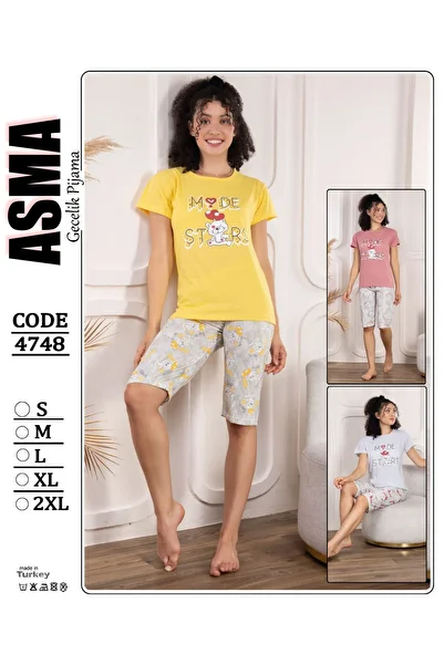 kozaneli Women's Capri Pajama Set - Short Sleeve