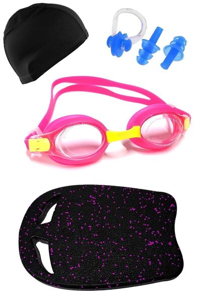 Tosima طقم حمام سباحة فاخر للأطفال، نظارات سباحة، وسدادات أذن ومشبك للأنف