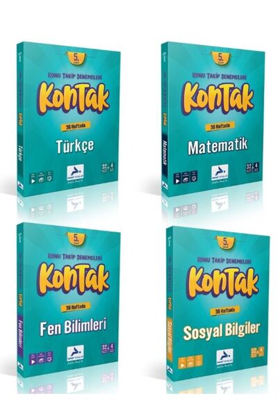 paraf yayınları Paraf 5. Sınıf Kontak Konu Takip Deneme Seti Türkçe- Matemati...