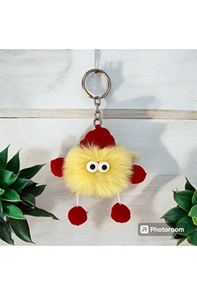 TwinsSis Store سلسلة مفاتيح على شكل مروحة من القطيفة - GS