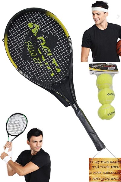 Tosima 27 İnç Tenis Raketi Seti L2 Grip Taşıma Çantalı 3 Adet Tenis Topu Havl...