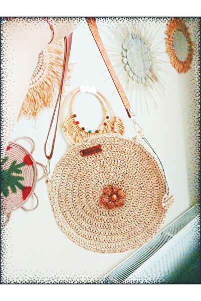 Handmade Knitted Beach Bag - Handmade and Straw Summer Bag