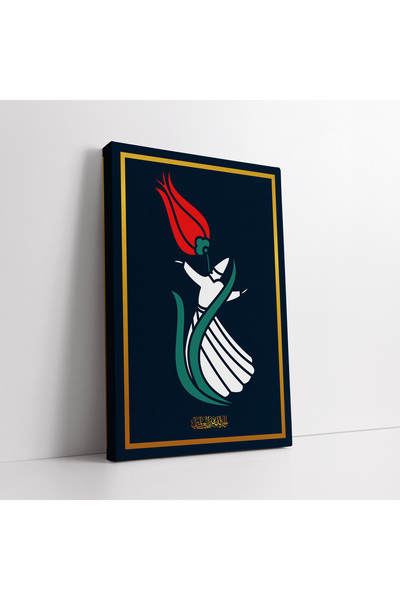 KOSS Dijital Mevlana Celaleddin Rumi Pictură pe pânză cu caligrafie