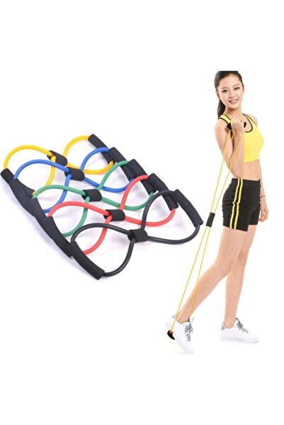 Tosima Pilates Yoga Egzersiz Direnç Lastiği Vücut Şekillendirici Spor Aleti E...