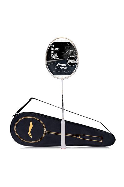 Li-Ning مضرب تنس الريشة G-Force Superlite Ignite 7 المصنوع من ألياف الكربون مع غطاء كامل مجاني، S1