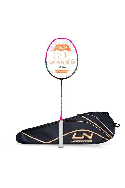 Li-Ning مضرب تنس الريشة Air Force G2 - 80 المصنوع من ألياف الكربون مع غطاء كامل مجاني
