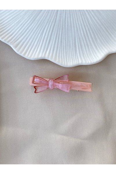 TwinsSis Store Bow Acrylic Side Hairpin Buckle