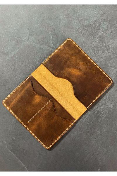 Safir Leather Καφέ Πορτοφόλι Διαβατηρίου