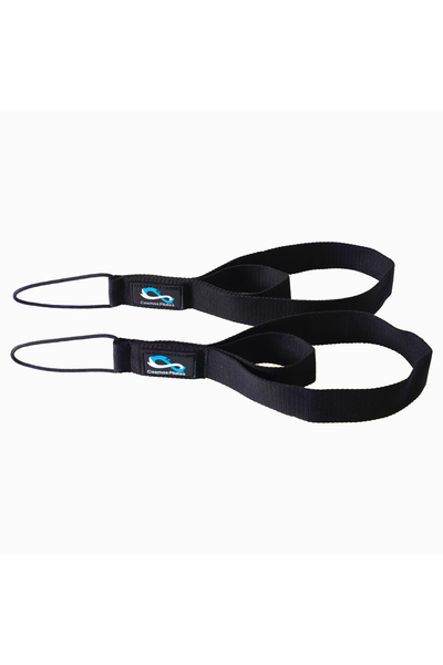 Cosmospilates ريفورمر بيلاتيس أشرطة مزدوجة سوداء (مقبض مزدوج)