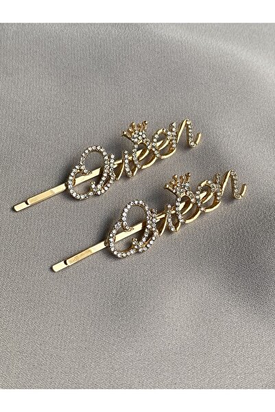 TwinsSis Store Stoned Queen Written Gold Side Wire Buckle