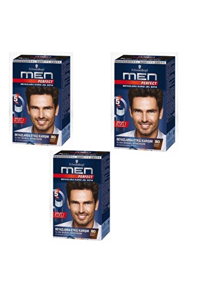 Schwarzkopf Men Boya Schwarzkopf Perfect 80 Numara 3 Adet